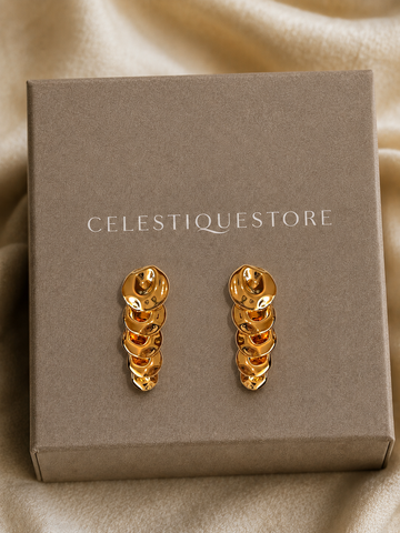 Textured Caterpillar Fringe Earrings
