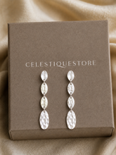 Mother of Pearl Textured Fringe Earrings
