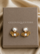Vintage Butterfly Pearl Studs