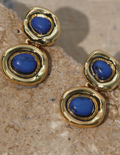 Lapis Lazuli Gold Stud Earrings