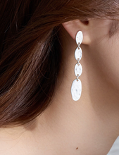 Mother of Pearl Textured Fringe Earrings