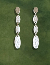Mother of Pearl Textured Fringe Earrings