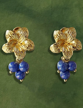 Blue Zircon Blossom Drop Earrings