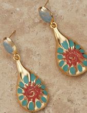 Colorful Glazed Teardrop Earrings
