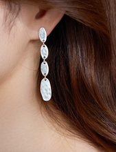 Mother of Pearl Textured Fringe Earrings