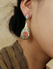 Colorful Glazed Teardrop Earrings