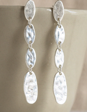 Mother of Pearl Textured Fringe Earrings
