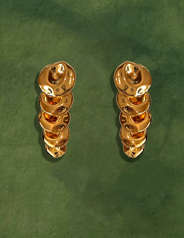 Textured Caterpillar Fringe Earrings
