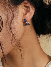 Lapis Lazuli Gold Stud Earrings