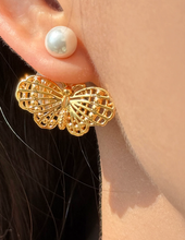 Vintage Butterfly Pearl Studs