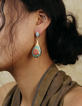 Colorful Glazed Teardrop Earrings